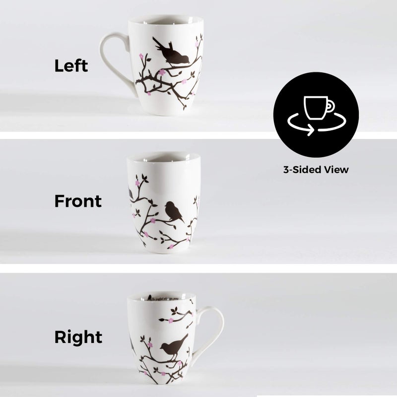 Divinity Boutique Inspirational Ceramic, Brown Birds on White Mug, 1 Theses. 5:16-17, The Joyful Always Pray, Multicolor, One Size,12 fluid ounce - Image 5